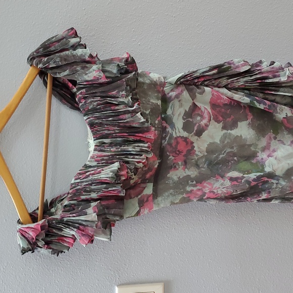 Hutch Floral Off-Shoulder Ruffled Column Maxi Dress - Picture 2 of 12